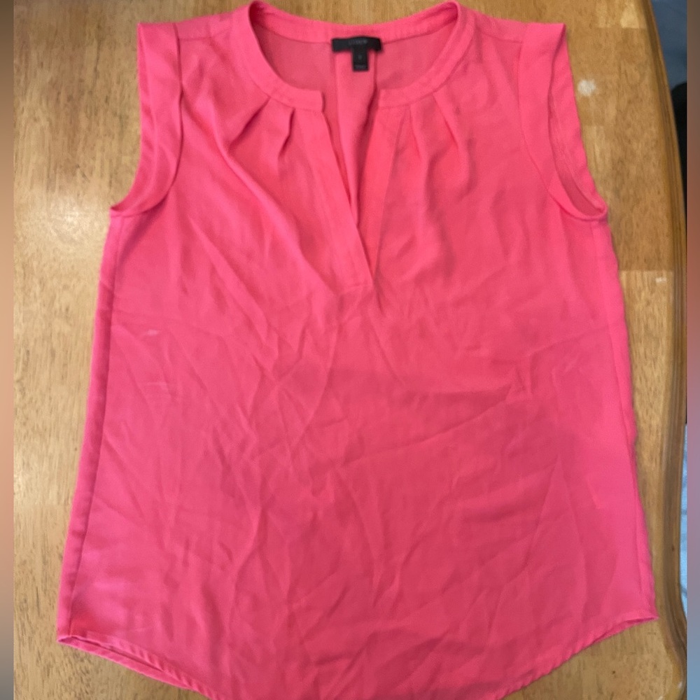 Coral casual dress blouse